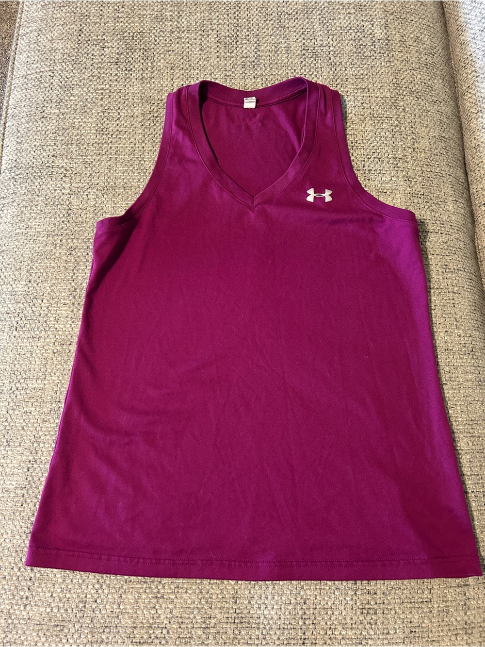 Under Armour Women's Magenta V-Neck Performance Tank